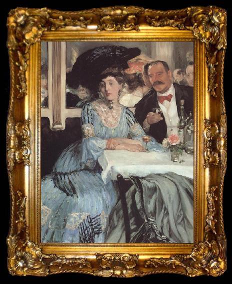 framed  Glackens, William James At Mouquin