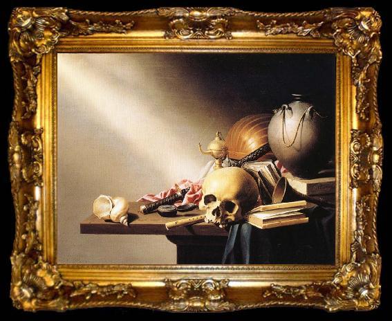 framed  Harmen van Steenwyck An Allegory of the Vanities of Human Life, ta009-2