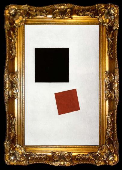 framed  Kazimir Malevich Boy with Knapsack-Color Mases in the Fourth Dimensin, ta009-2