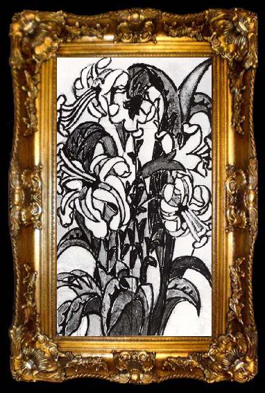 framed  Mikhail Vrubel Lily, ta009-2