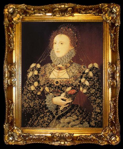 framed  Nicholas Hilliard Queen Elizabeth I, ta009-2