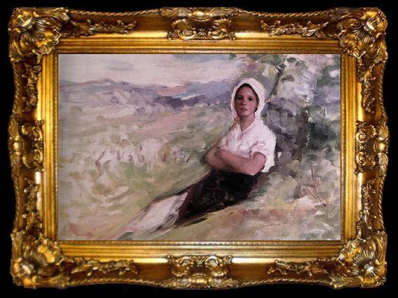 framed  Nicolae Grigorescu Sepherdess, ta009-2