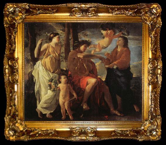 framed  POUSSIN, Nicolas The Inspiration of the Epic Poet, ta009-2
