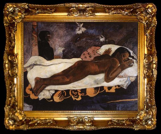framed  Paul Gauguin The Spirit of the Dead Watching, ta009-2