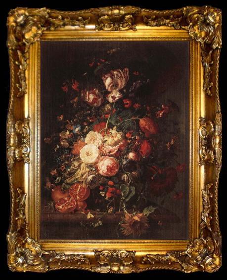 framed  RUYSCH, Rachel Flowers and Fruit, ta009-2