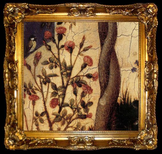 framed  Upper Rhenish Master Details of The Little Garden of Paradise, ta009-2