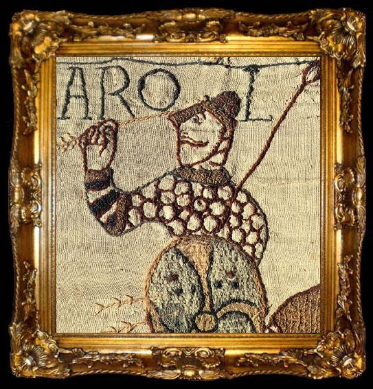 framed  unknow artist Details of King Harold falls in battle, ta009-2