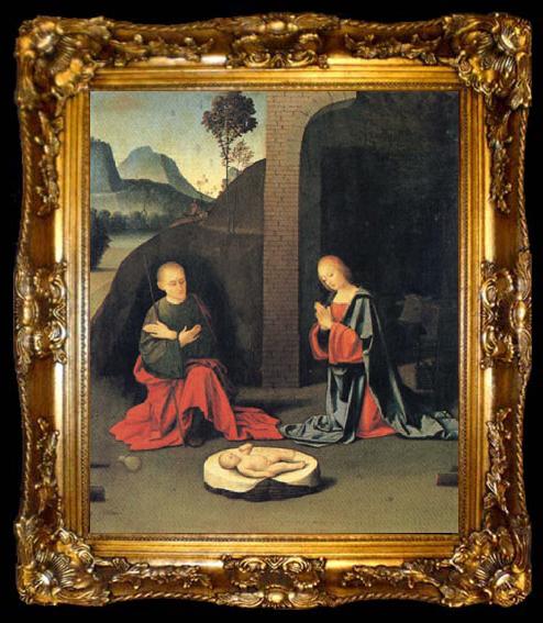 framed  Giovanni Battista Ortolano The Nativity (mk05), ta009-2
