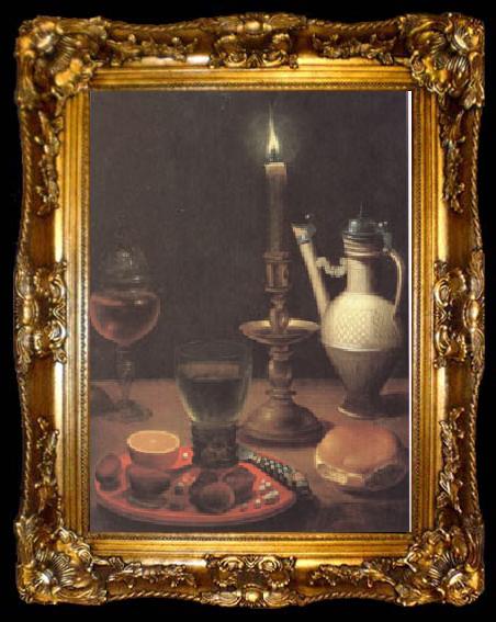 framed  Gottfried Von Wedig Still Life with a Candle (mk05), ta009-2