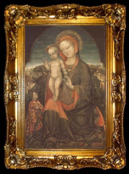 framed  Jacopo Bellini THe Virgin and Child Adored by Lionello d