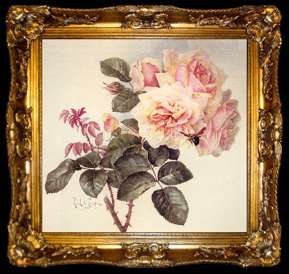 framed  Longpre, Paul De Roses, ta009-2