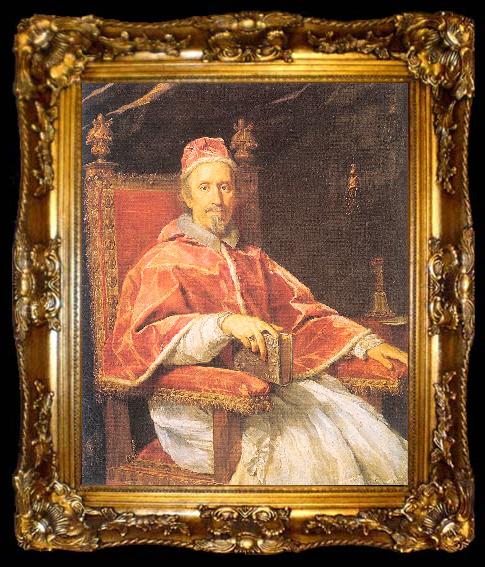 framed  Maratta, Carlo Portrait of Pope Clement IX, ta009-2