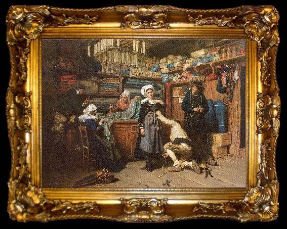 framed  Mosler, Henry Buying the Wedding Trousseau, ta009-2