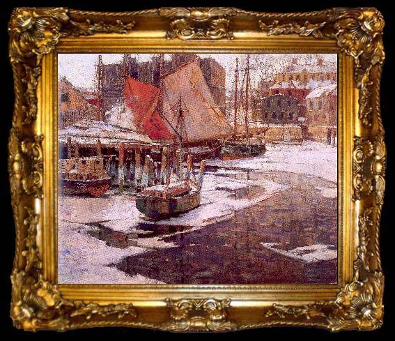 framed  Mulhaupt, Frederick John Winter Harbor, ta009-2