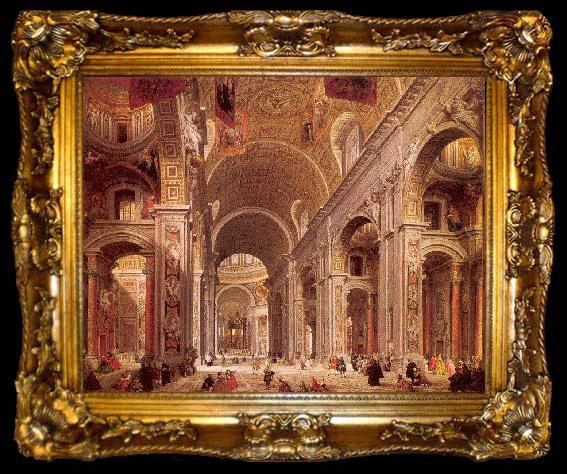 framed  Panini, Giovanni Paolo Interior of Saint Peter