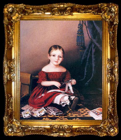 framed  Peale, Sarah Miriam Posthumous Portrait of Mary Griffith, ta009-2