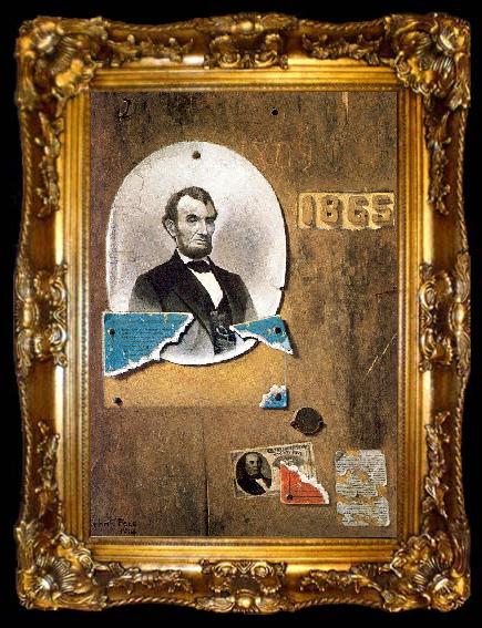 framed  Peto, John Frederick Lincoln and the 25 Cent Note, ta009-2