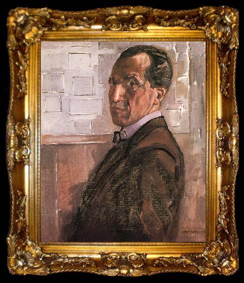 framed  Piet Mondrian Self Portrait, ta009-2