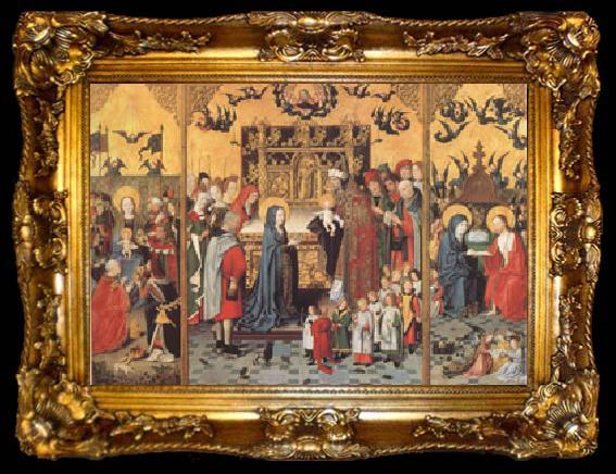framed  master of the Holy Kindred Retable of the Seven Joys of the Virgin (mk05), ta009-2