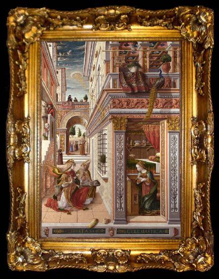 framed  Carlo Crivelli Annunciation whit St Emidius (mk08), ta009-2