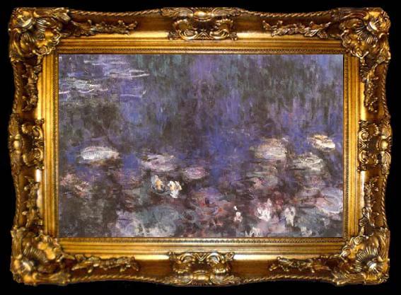 framed  Claude Monet Waterlilies(Green Reflections) (mk09), ta009-2