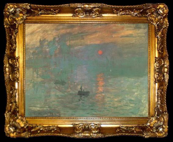 framed  Claude Monet Impression Sunrise (mk09), ta009-2