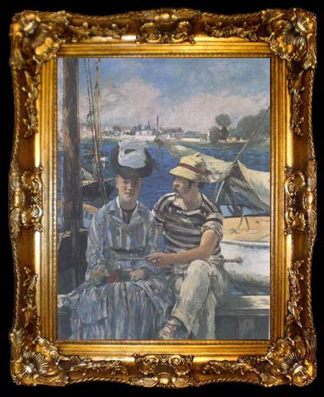 framed  Edouard Manet Argenteuil (The Boating Party) (mk09), ta009-2