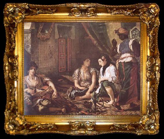 framed  Eugene Delacroix Women of Algiers (mk09), ta009-2
