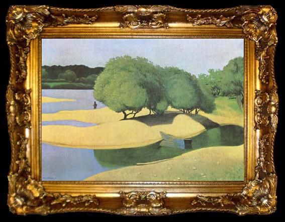 framed  Felix  Vallotton Sandbanks on the Loire (mk09), ta009-2