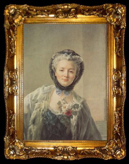 framed  Francois-Hubert Drouais Madame Drouais Wife of the Artist (mk05), ta009-2