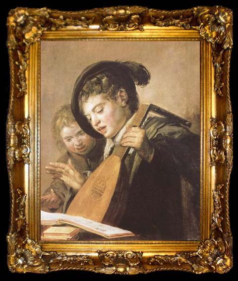 framed  Frans Hals Two Singing Boys (mk08), ta009-2