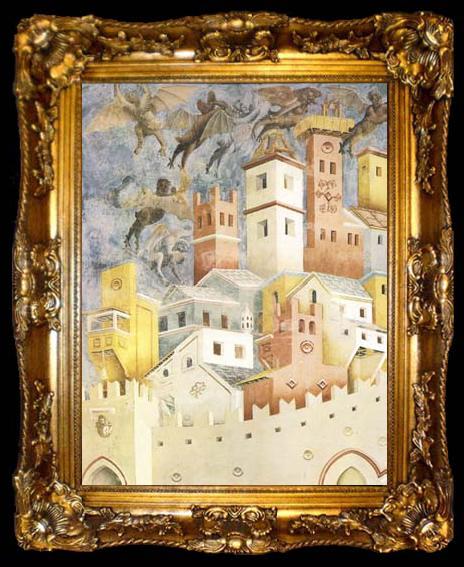 framed  GIOTTO di Bondone The Devils Cast out of Arezzo (mk08), ta009-2