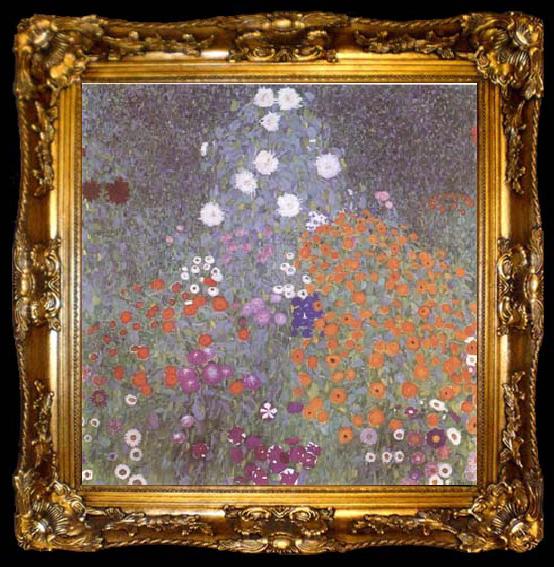 framed  Gustav Klimt Flower Garden (mk09), ta009-2