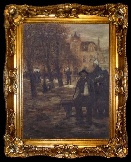 framed  Jean-francois raffaelli The old Convalescents (san10), ta009-2