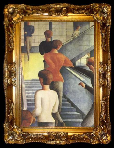 framed  Oskar Schlemmer rBauhaus Stairway (mk09), ta009-2