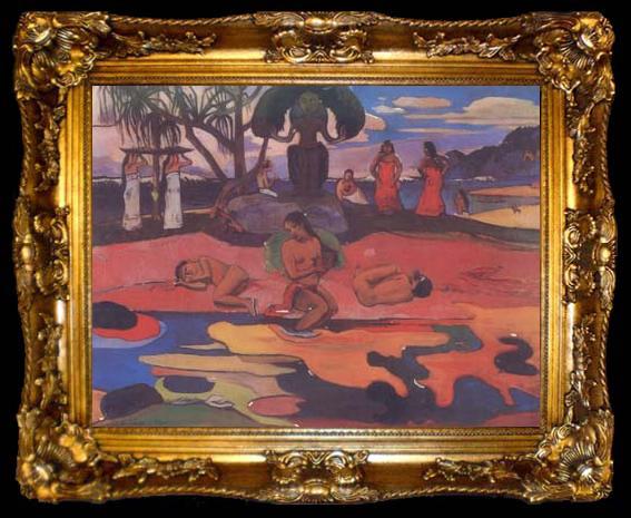 framed  Paul Gauguin Day of the Gods (mk07), ta009-2