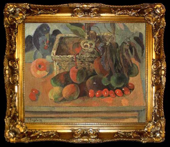 framed  Paul Gauguin Still life with exotic fruit (mk07), ta009-2