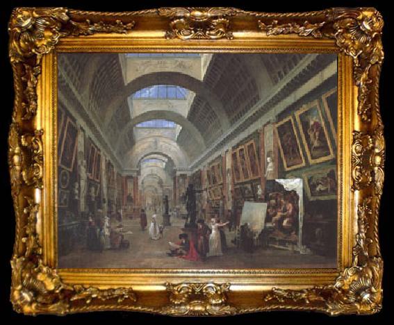 framed  ROBERT, Hubert Project for the Disposition of the Grande Galerie (mk05), ta009-2