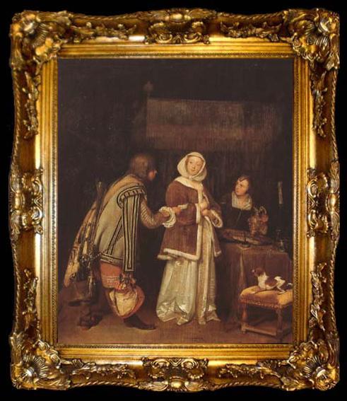 framed  TERBORCH, Gerard The Letter (mk08), ta009-2