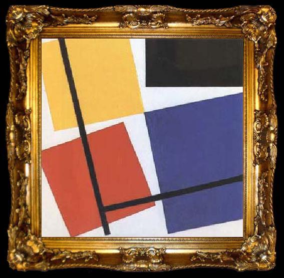 framed  Theo van Doesburg Simultaneous Counter-Composition (mk09), ta009-2