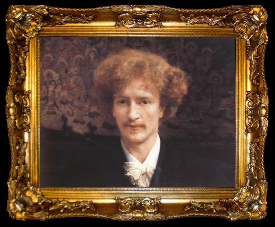 framed  Alma-Tadema, Sir Lawrence Portrait of Ignacy Jan Paderewski (mk23), ta009-2