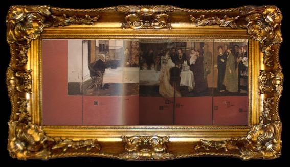 framed  Alma-Tadema, Sir Lawrence The Epps Family Screen (mk23), ta009-2