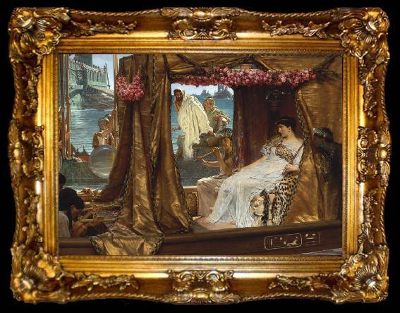 framed  Alma-Tadema, Sir Lawrence The Meeting of Antony and Cleopatra (mk23), ta009-2