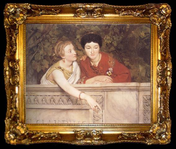 framed  Alma-Tadema, Sir Lawrence Gallo-Roman Women (mk23), ta009-2