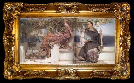 framed  Alma-Tadema, Sir Lawrence The Conversion of Paula by Saint Jerome (mk23), ta009-2