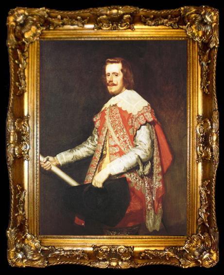 framed  Diego Velazquez Portrait de Philippe IV a Fraga (df02), ta009-2