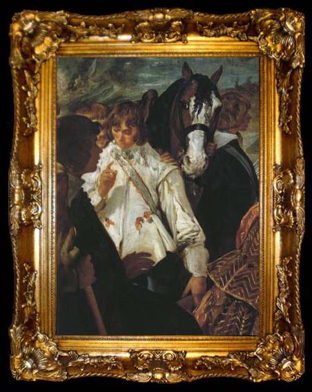 framed  Diego Velazquez The Surrender of Breda (Las Lanzas) (detail) (df01), ta009-2