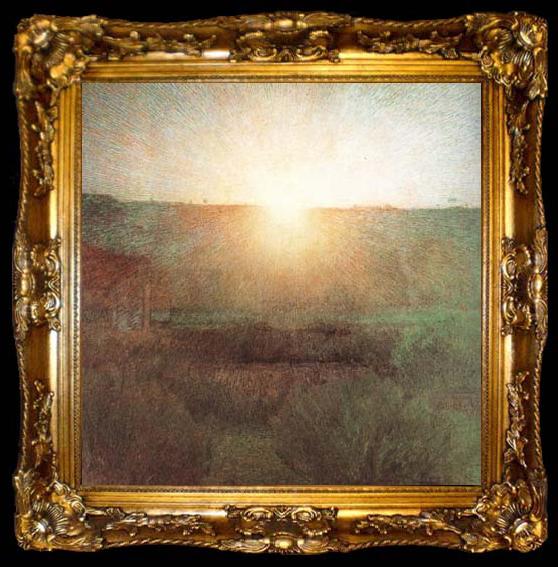 framed  Giuseppe Pellizza da Volpedo The Rising Sun or The Sun (mk19), ta009-2