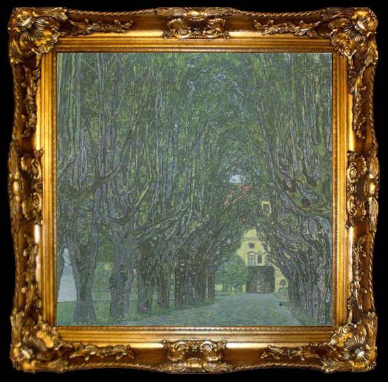 framed  Gustav Klimt Avenue in Schloss Kammer Park (mk20), ta009-2