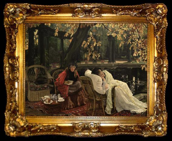 framed  James Tissot A Convalescent (nn01), ta009-2